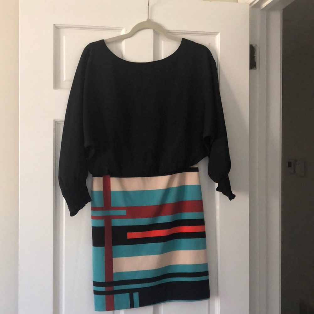 Jessica Simpson, size 8 , 1 piece black and color block dress